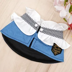 Female Denim Frills Cape - Checkered Maiden Frills