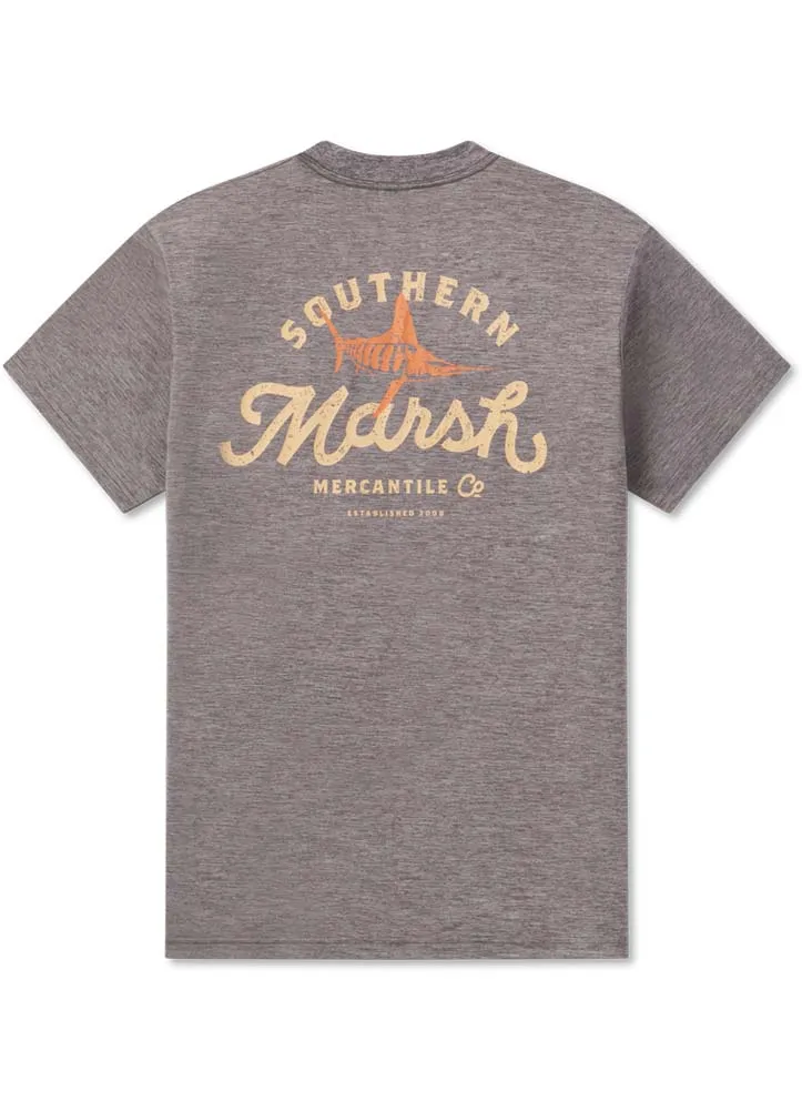 Fieldtec Heathered Marlin Tee in Midnight Gray by Southern Marsh
