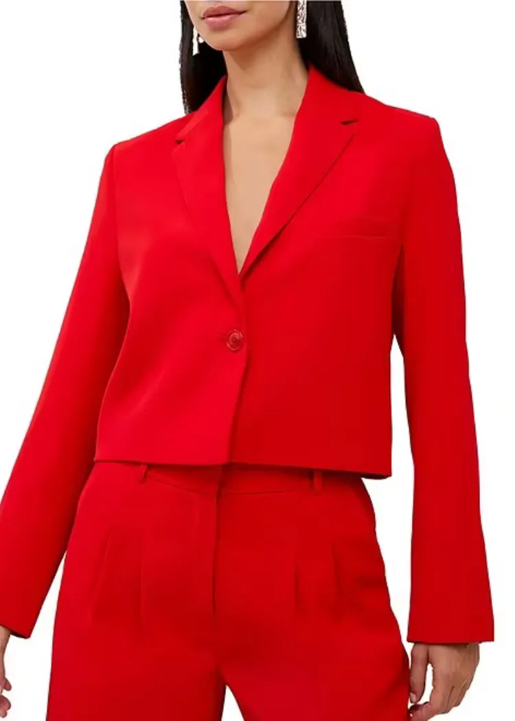 French Harry Connection Cropped Blazer-Scarlet ***FINAL SALE***