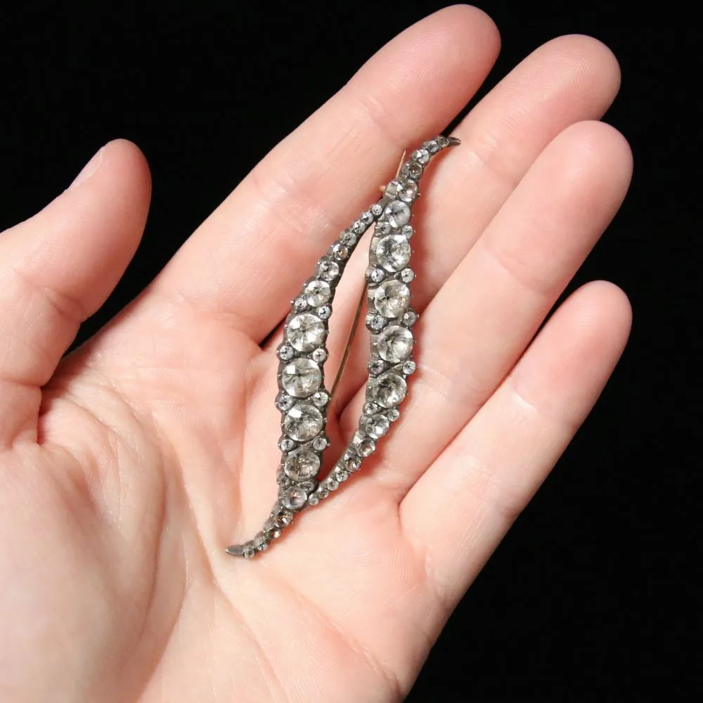 Georgian Paste Brooch - Elliptical Brooch Circa 1800