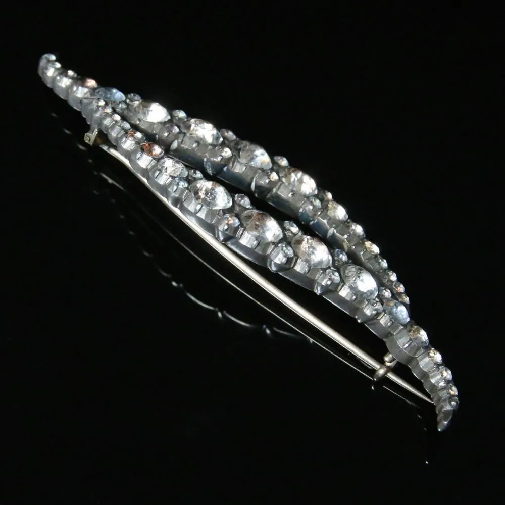 Georgian Paste Brooch - Elliptical Brooch Circa 1800