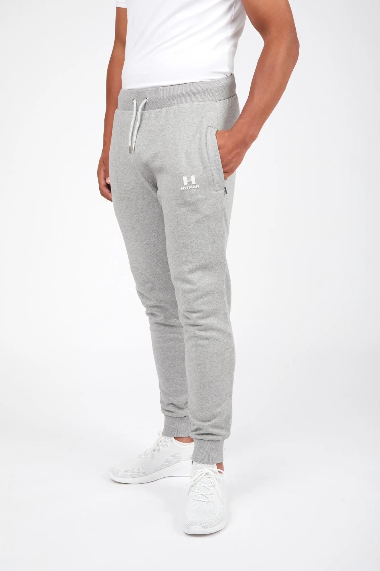 Grey and White Hoodie Tracksuit