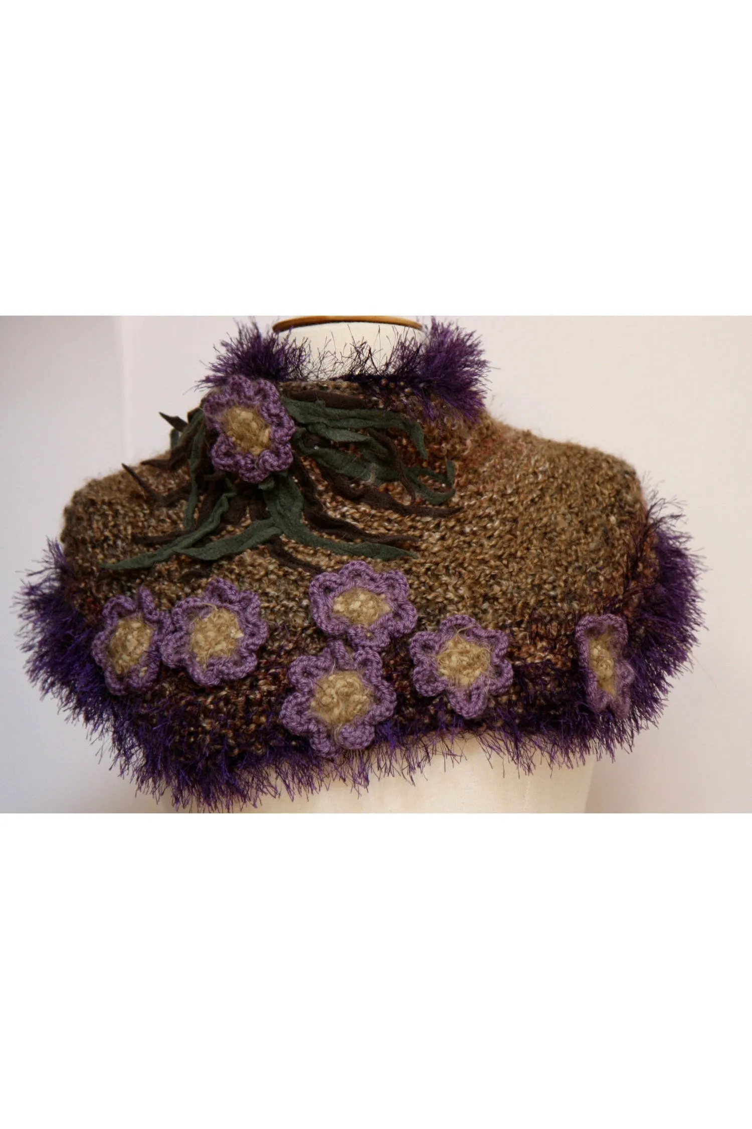 Hairpin crochet lace shawl or scarf in soft cottons.