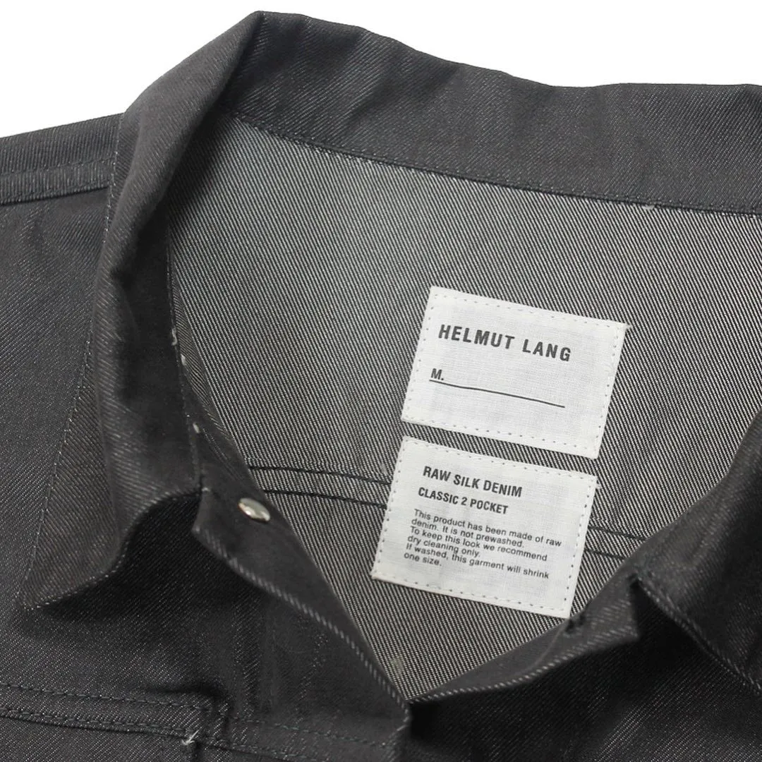 Helmut Lang Silk Blend Raw Denim Jacket S/S00  54/XXl