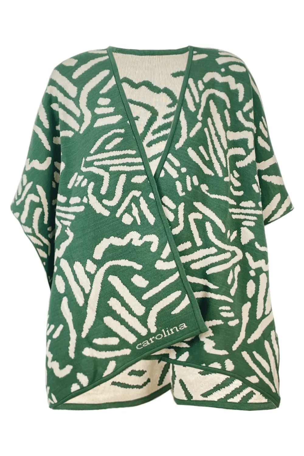 Hollie Wrap Ivory and Emerald