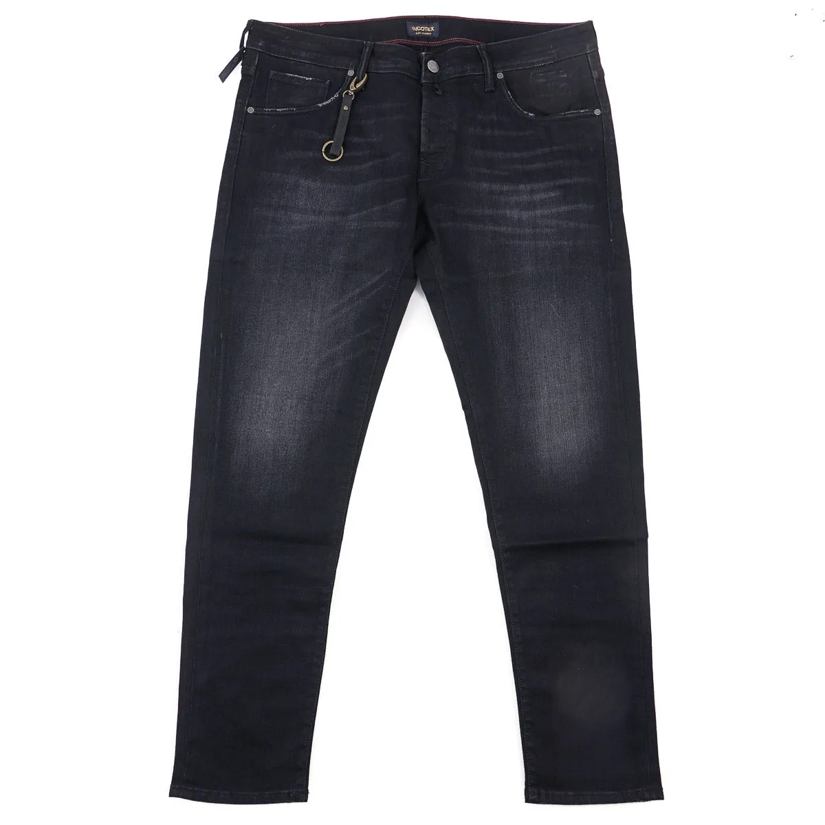 Incotex Slim-Fit Black Denim Jeans
