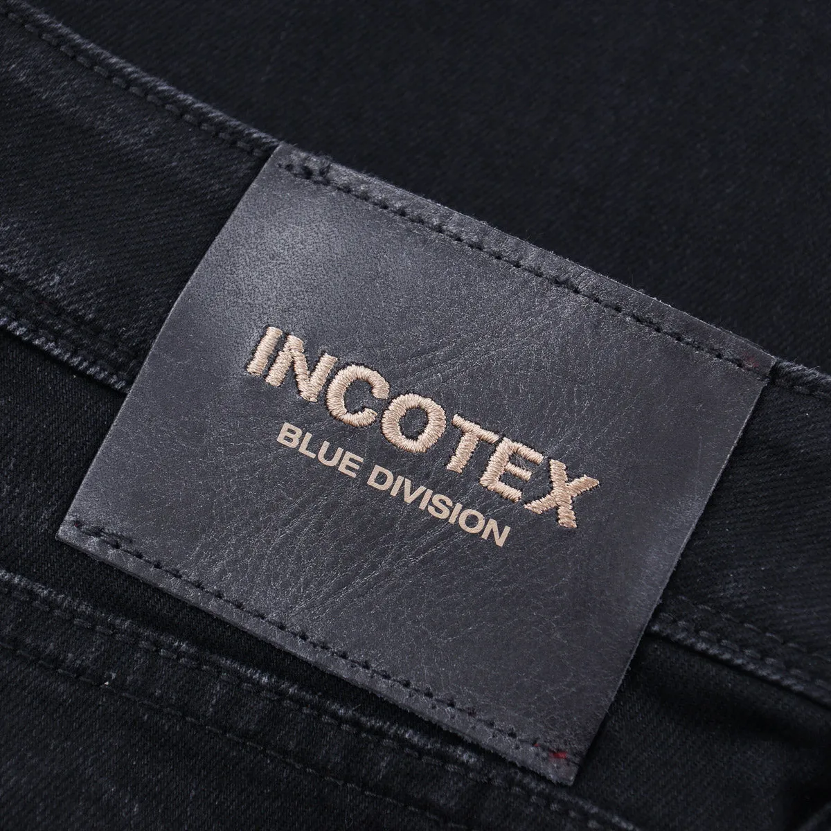 Incotex Slim-Fit Black Denim Jeans