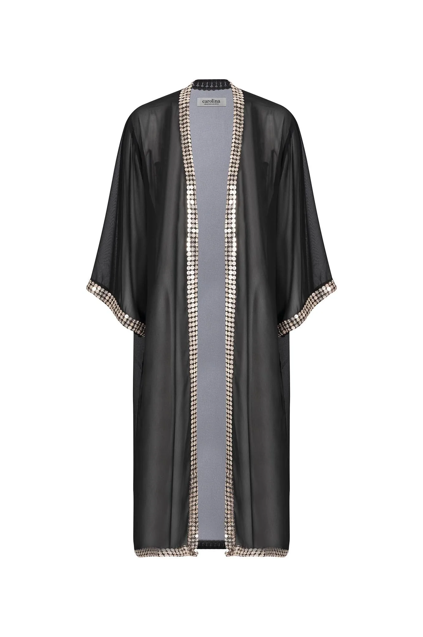 Isabella Cape Black with Gold Sequins