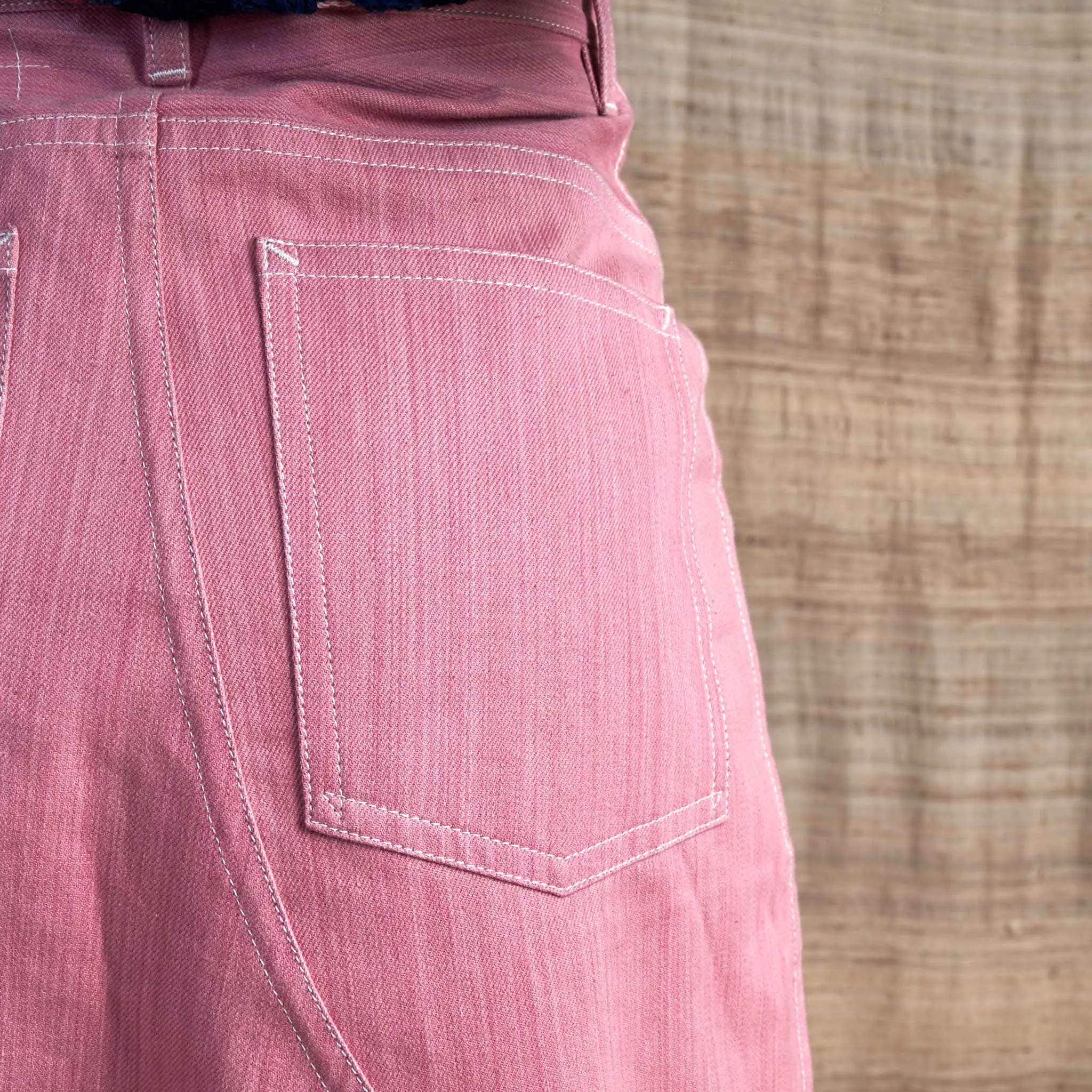 Jeannie Skirt, Sappy Pink Organic Denim