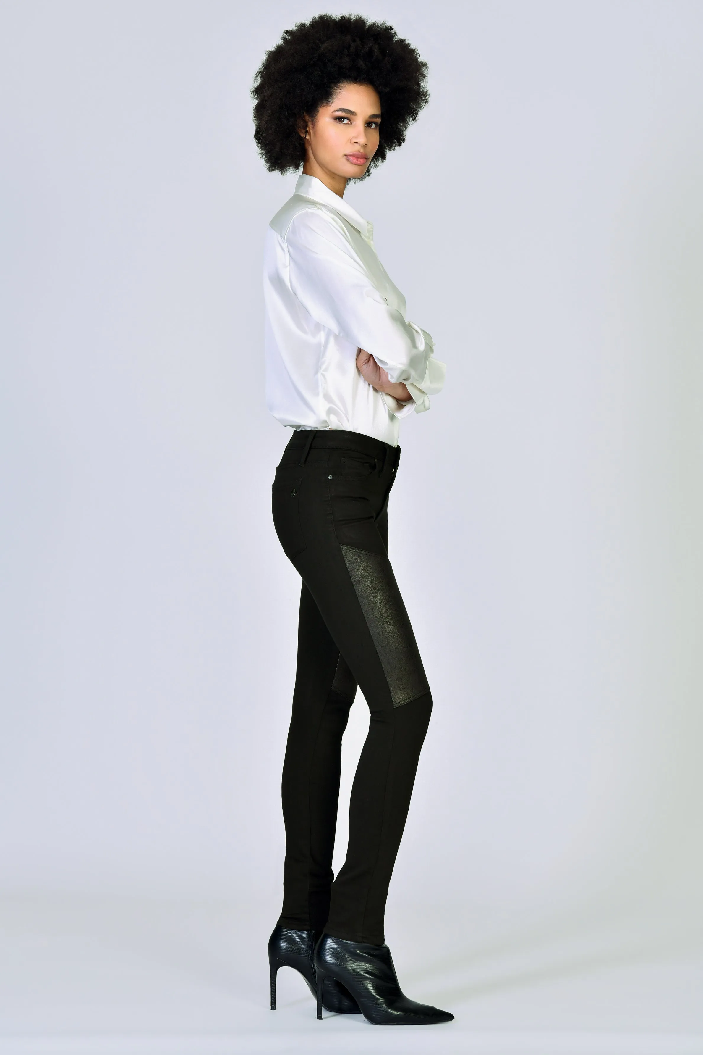 Jude Mid Rise Skinny - Black Moon
