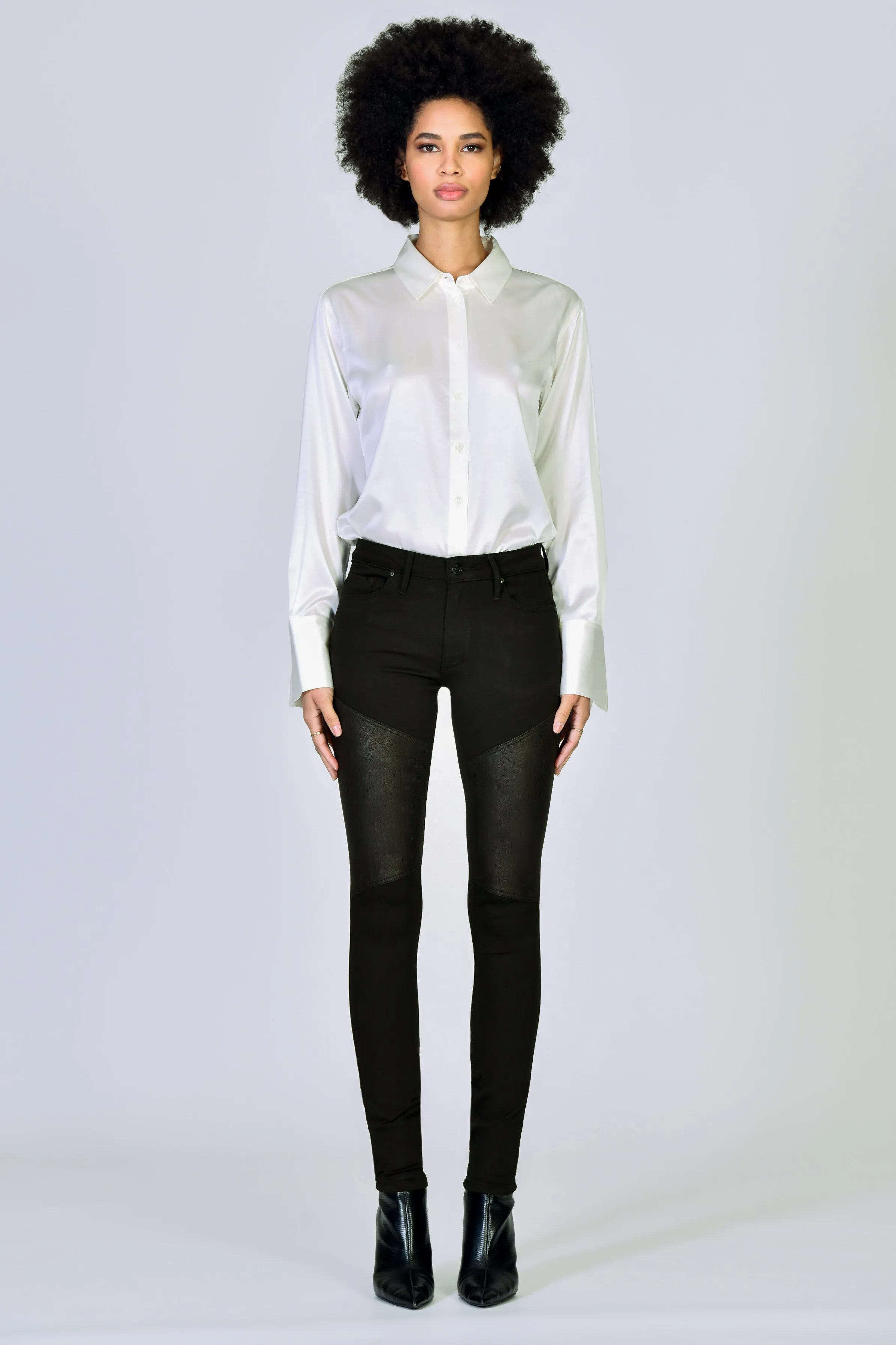 Jude Mid Rise Skinny - Black Moon
