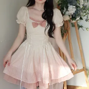 Kalle's Mocha and Cherry Flan         Dress Dark Academia Kawaii Academia Y2K Cottagecore Coquette Fairycore Dollette Princesscore