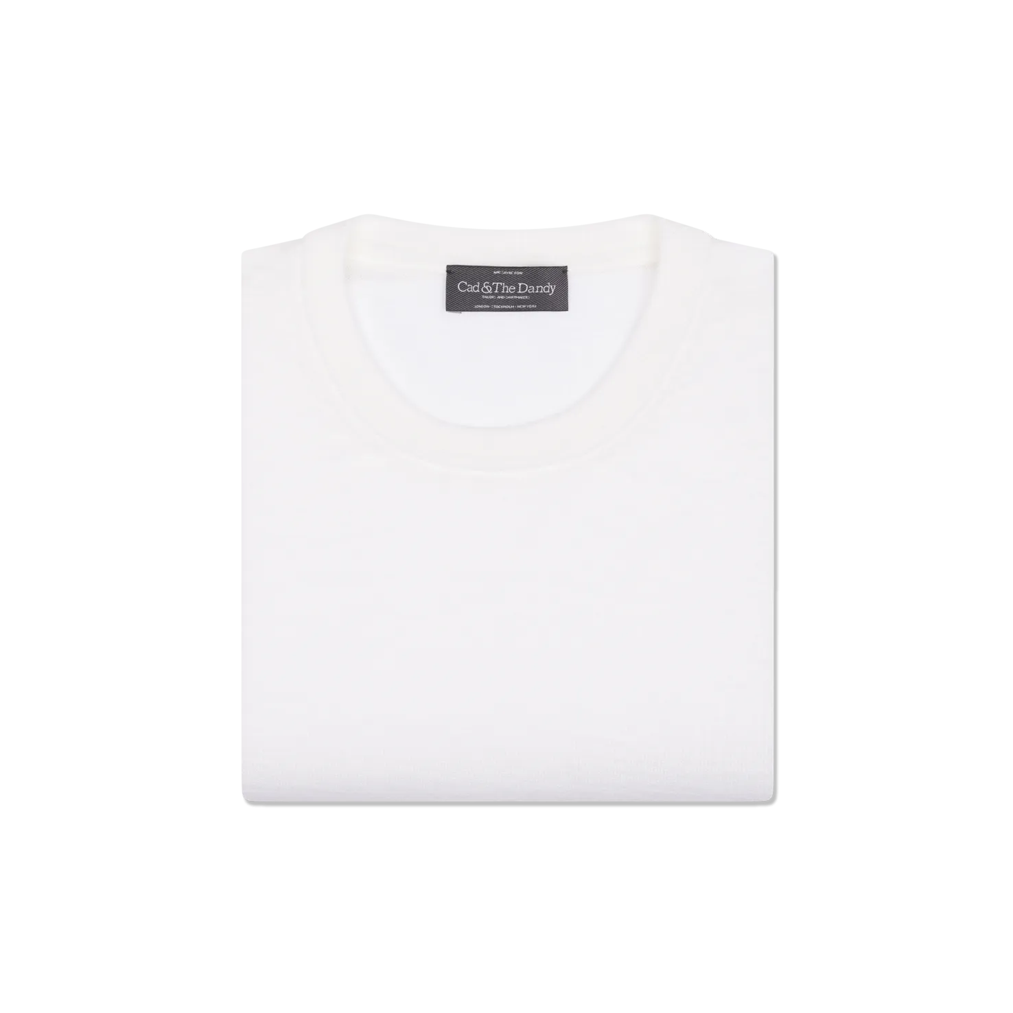 Knitted T-Shirt in Off White Merino Wool