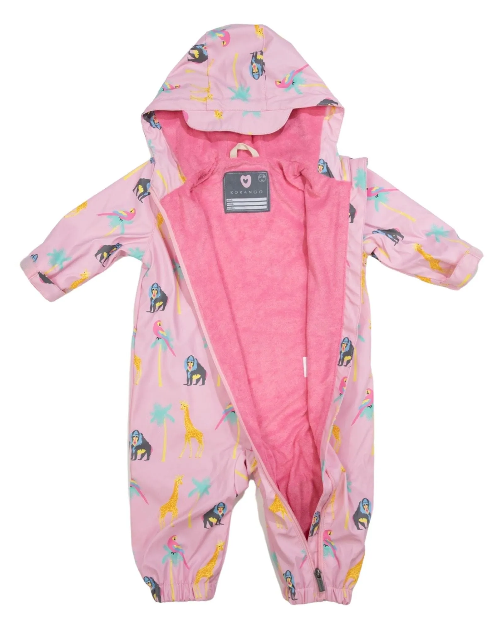 Korango Rain suit Safari Pink