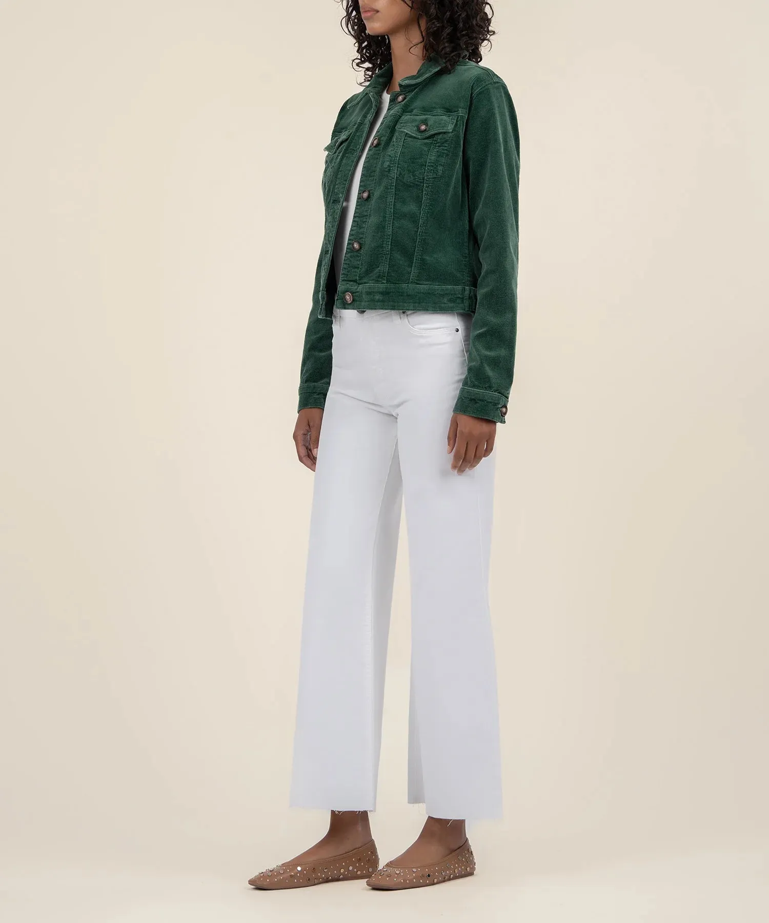 KUT Julie Corduroy Jacket (Green)