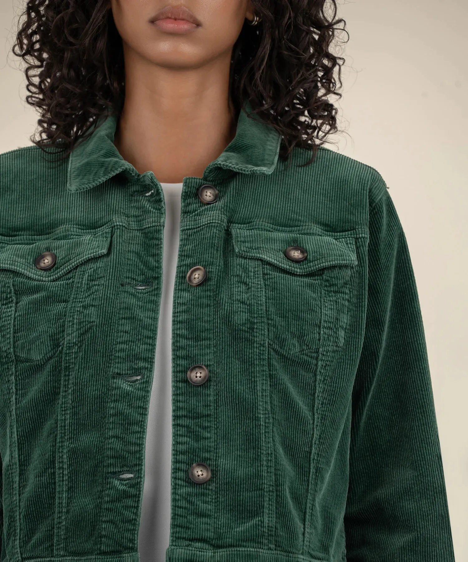 KUT Julie Corduroy Jacket (Green)
