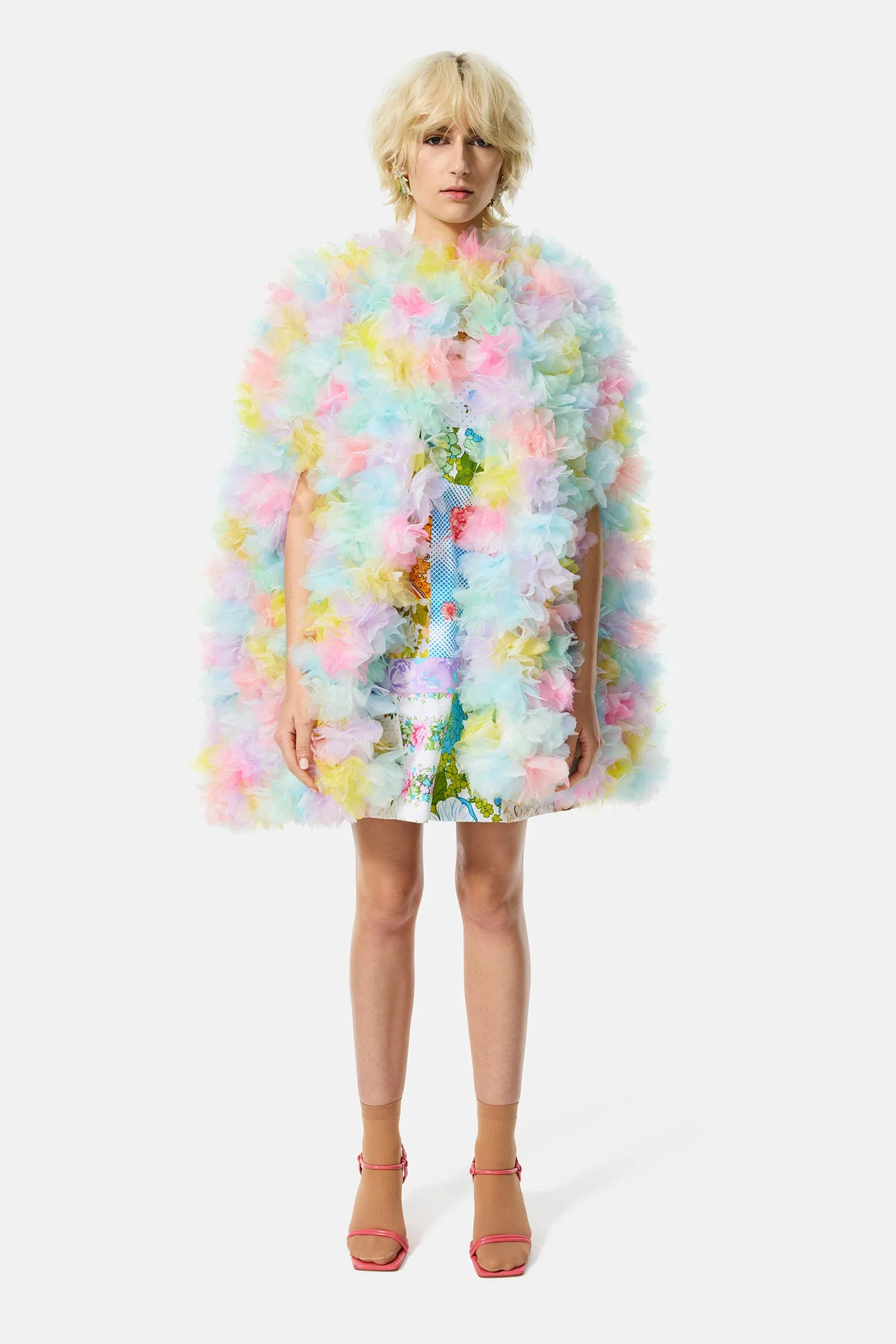 lace flora pastel cape