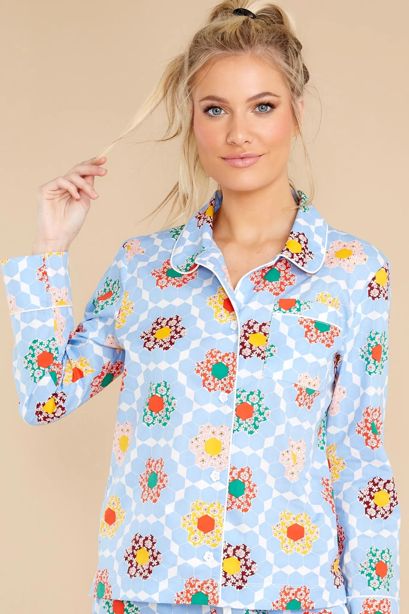 Leisure Patchwork Long Sleeve Shirt