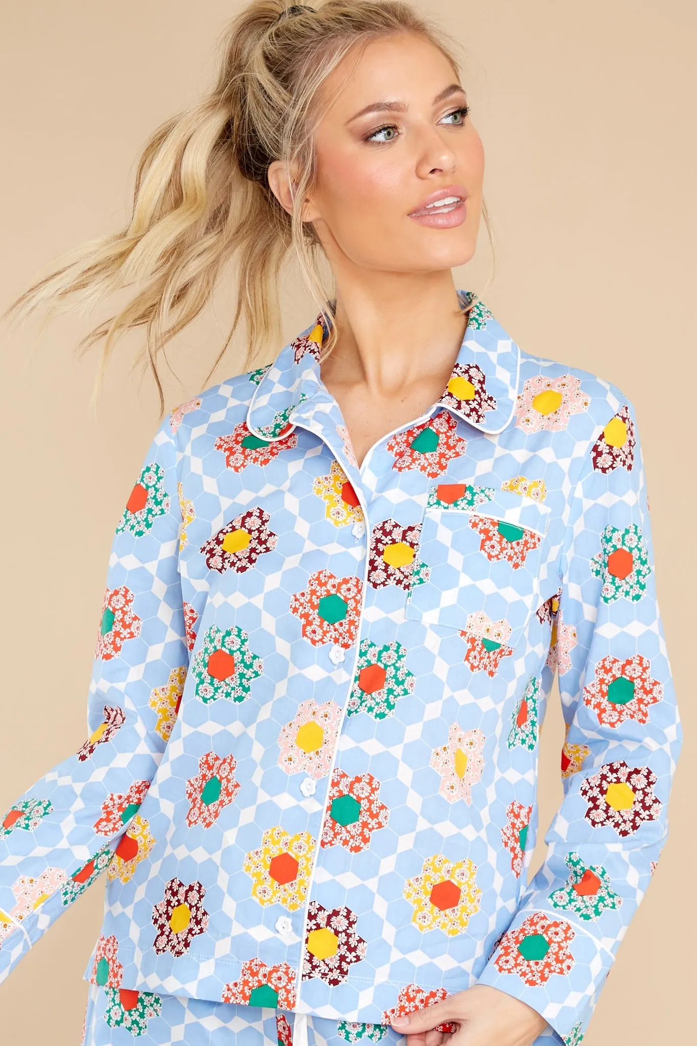 Leisure Patchwork Long Sleeve Shirt
