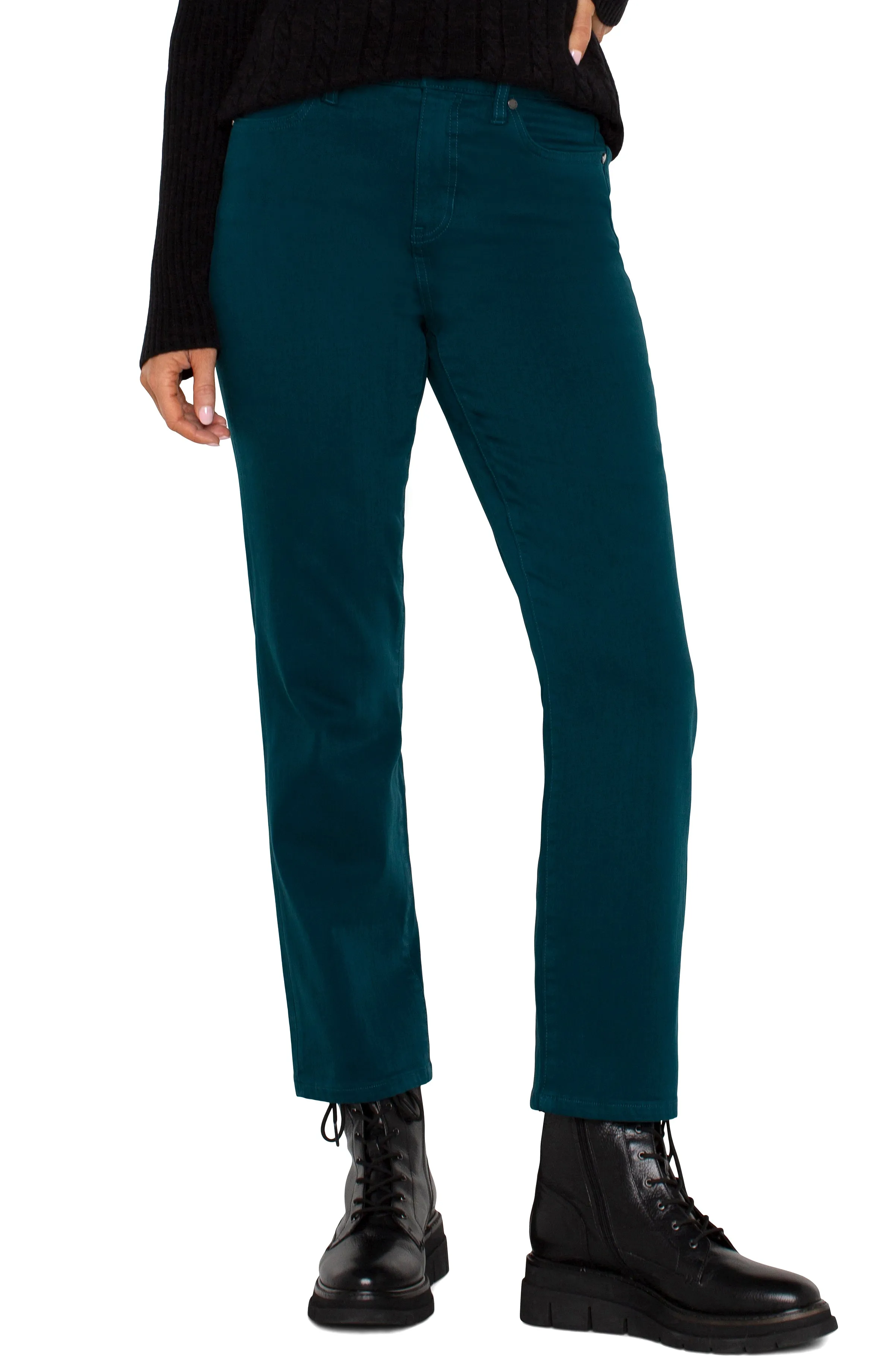 Liverpool Liv High Rise Non-Skinny Skinny 28" inseam (Dark Forest)