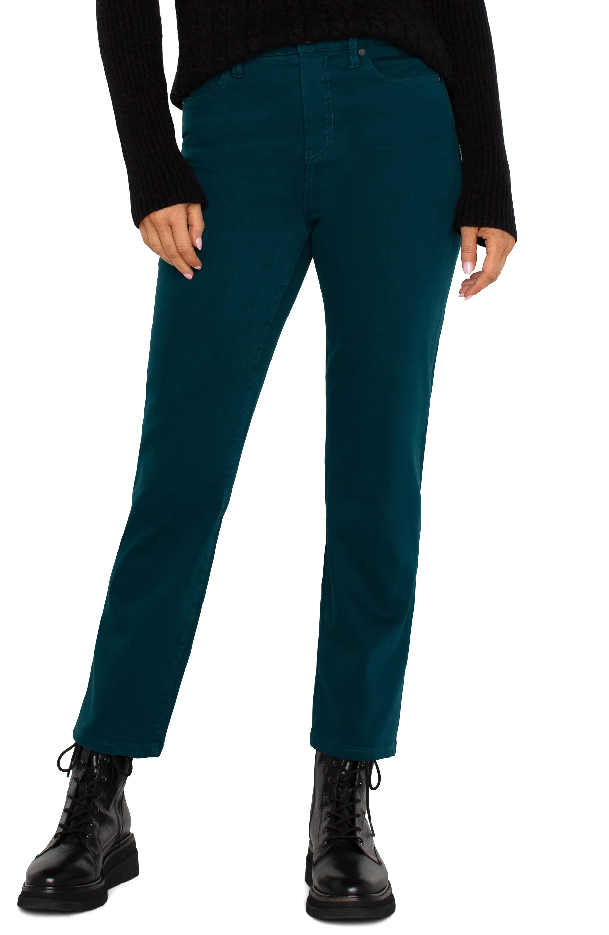 Liverpool Liv High Rise Non-Skinny Skinny 28" inseam (Dark Forest)