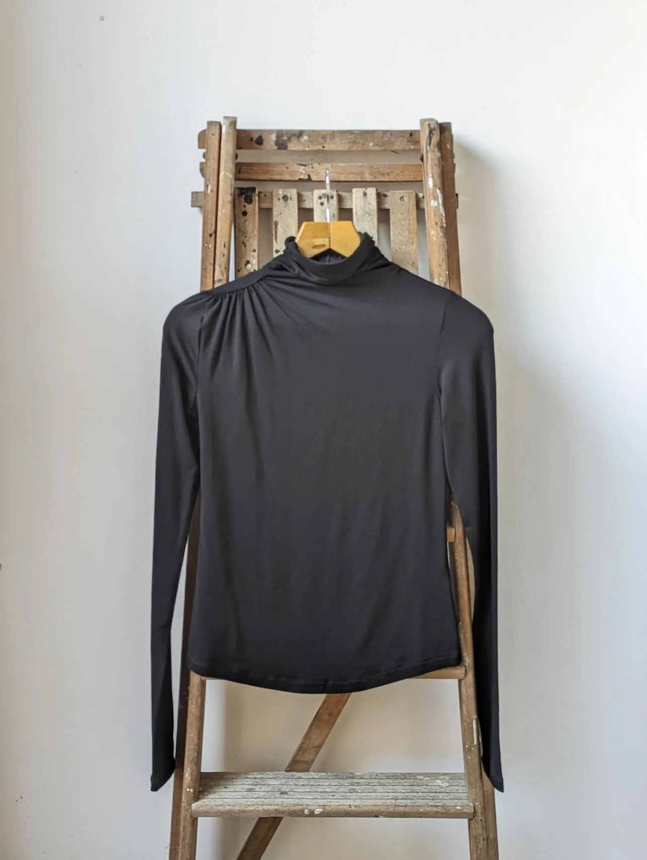 Lou Black Turtleneck Top
