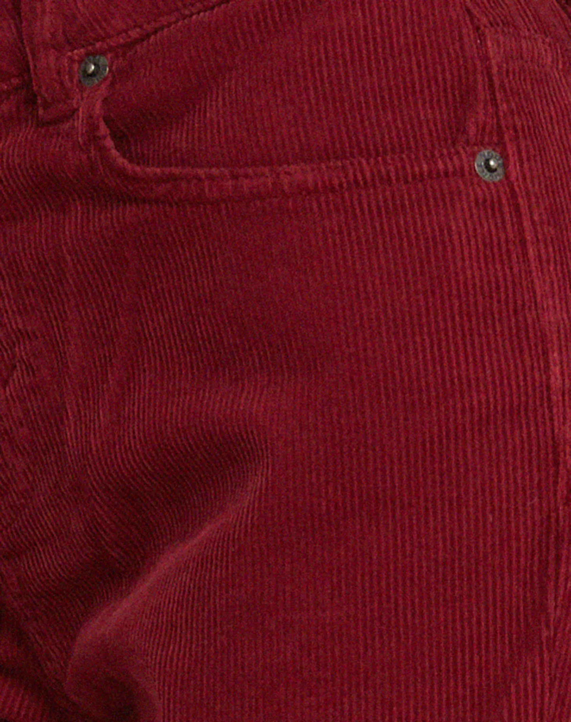 Low Rise Bootleg Jeans in Cord Maroon