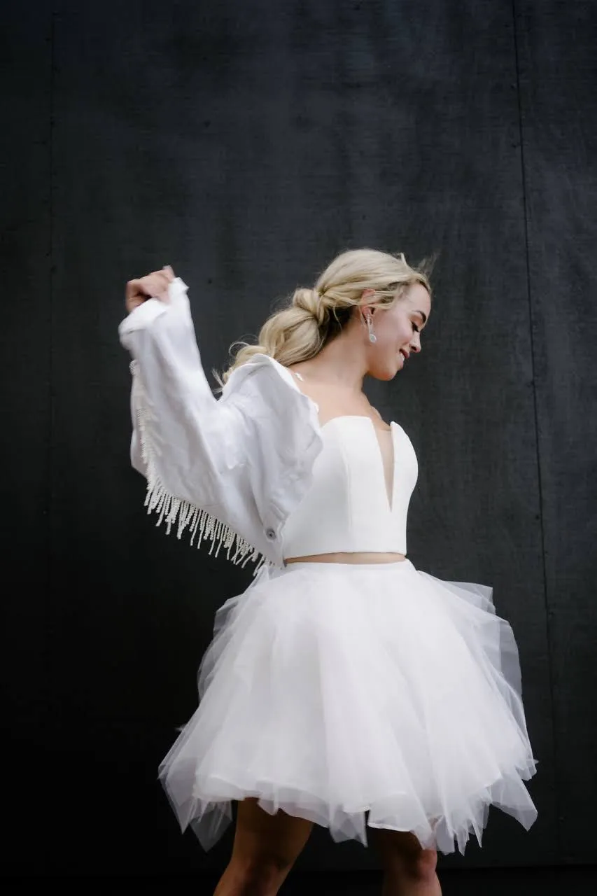Mackenzie- Cropped Jacket with Pearl Fringe