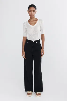 Marle Curve Seam Jean - Black