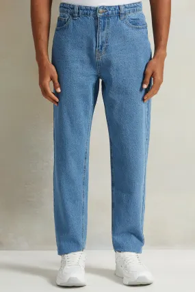 Men Blue Basic 5-Pocket Standard Fit Jeans