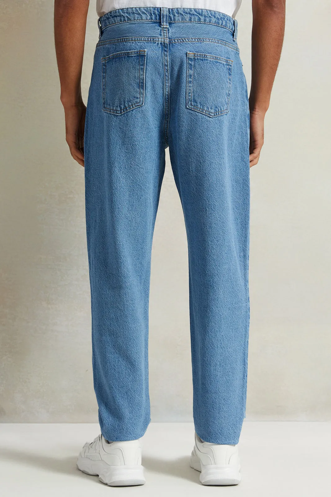 Men Blue Basic 5-Pocket Standard Fit Jeans