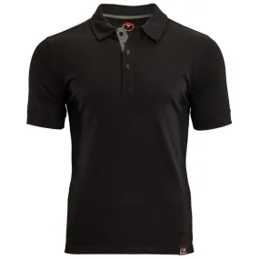 Mens Merino 180 Short Sleeve Polo Shirt (Black)