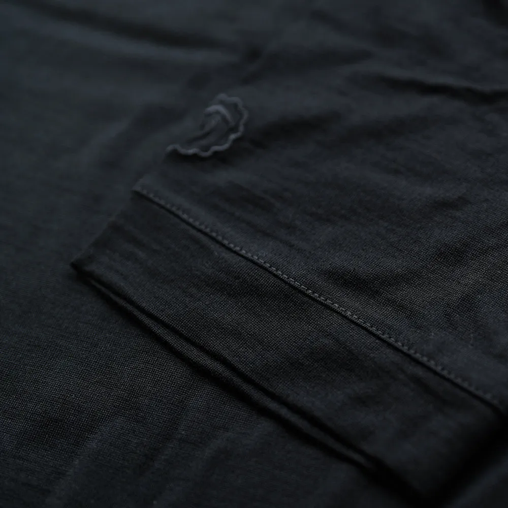 Mens Merino 180 Short Sleeve Polo Shirt (Black)