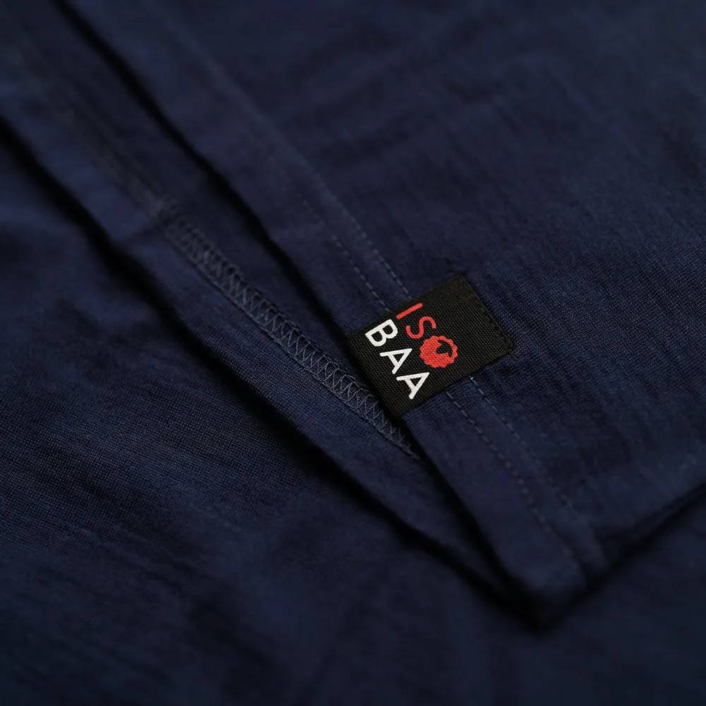 Mens Merino 180 Short Sleeve Polo Shirt (Plain Navy)