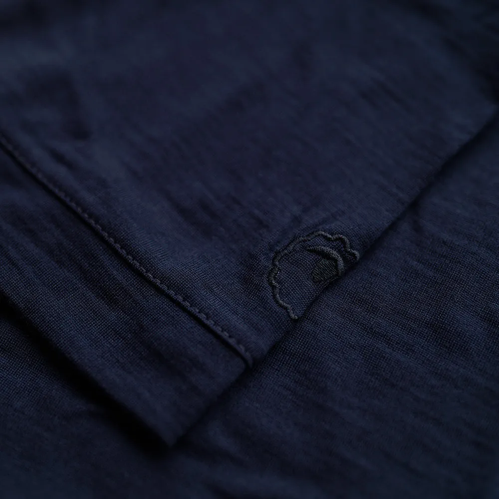 Mens Merino 180 Short Sleeve Polo Shirt (Plain Navy)