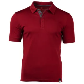 Mens Merino 180 Short Sleeve Polo Shirt (Red)