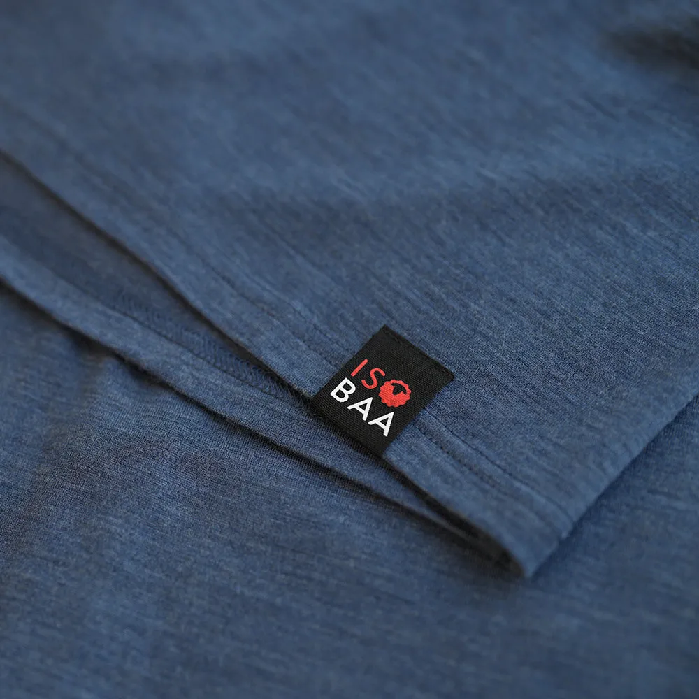 Mens Merino 200 Long Sleeve Polo Shirt (Denim/Navy)