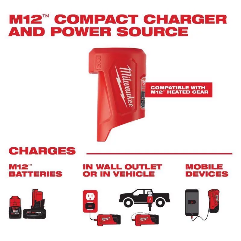 Milwaukee M12 M Long Sleeve Men's Hooded Heated Jacket Kit Gray