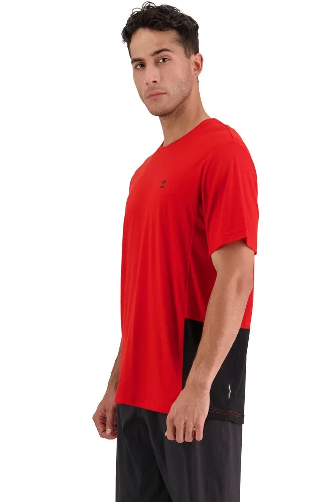 Mons Royale Tarn Merino Shift T-Shirt Retro Red/Black