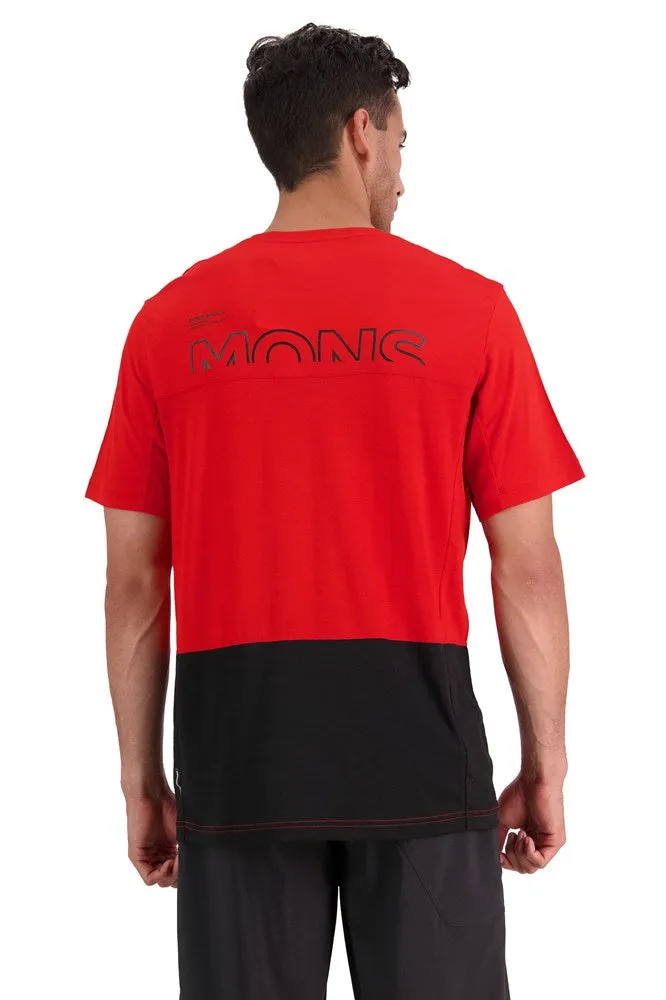 Mons Royale Tarn Merino Shift T-Shirt Retro Red/Black
