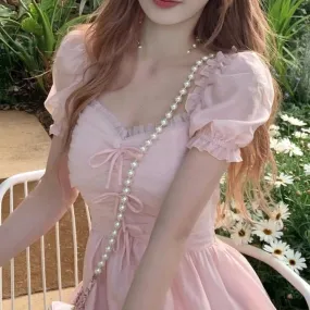 Morning Glories and Church Bells      Dress Kawaii Academia Y2K Cottagecore Coquette Fairycore Dollette Princesscore