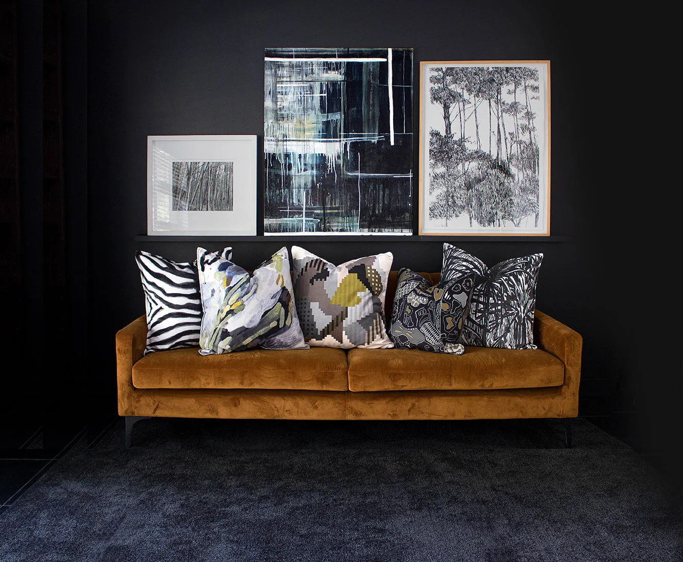Mrs   Mr Luke Leopard Velvet Scatter Cushion