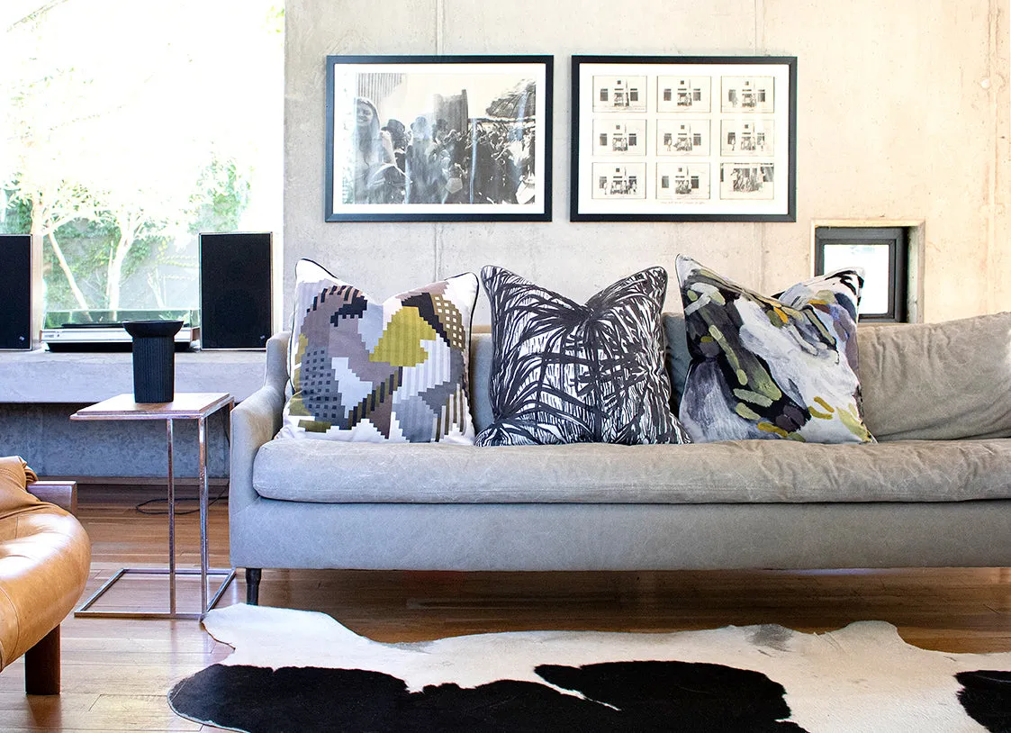 Mrs   Mr Luke Leopard Velvet Scatter Cushion