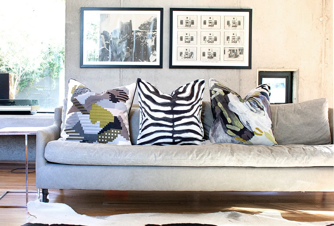 Mrs   Mr Luke Leopard Velvet Scatter Cushion