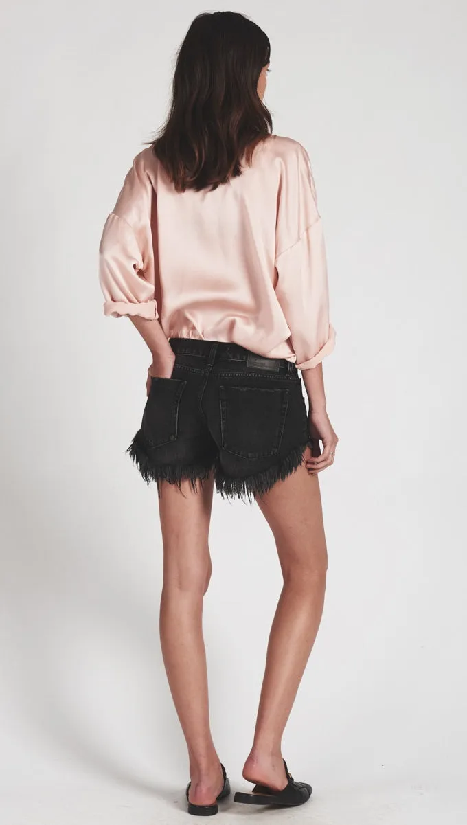 One Teaspoon Bonitas Low Waist Denim Shorts in Double Bass