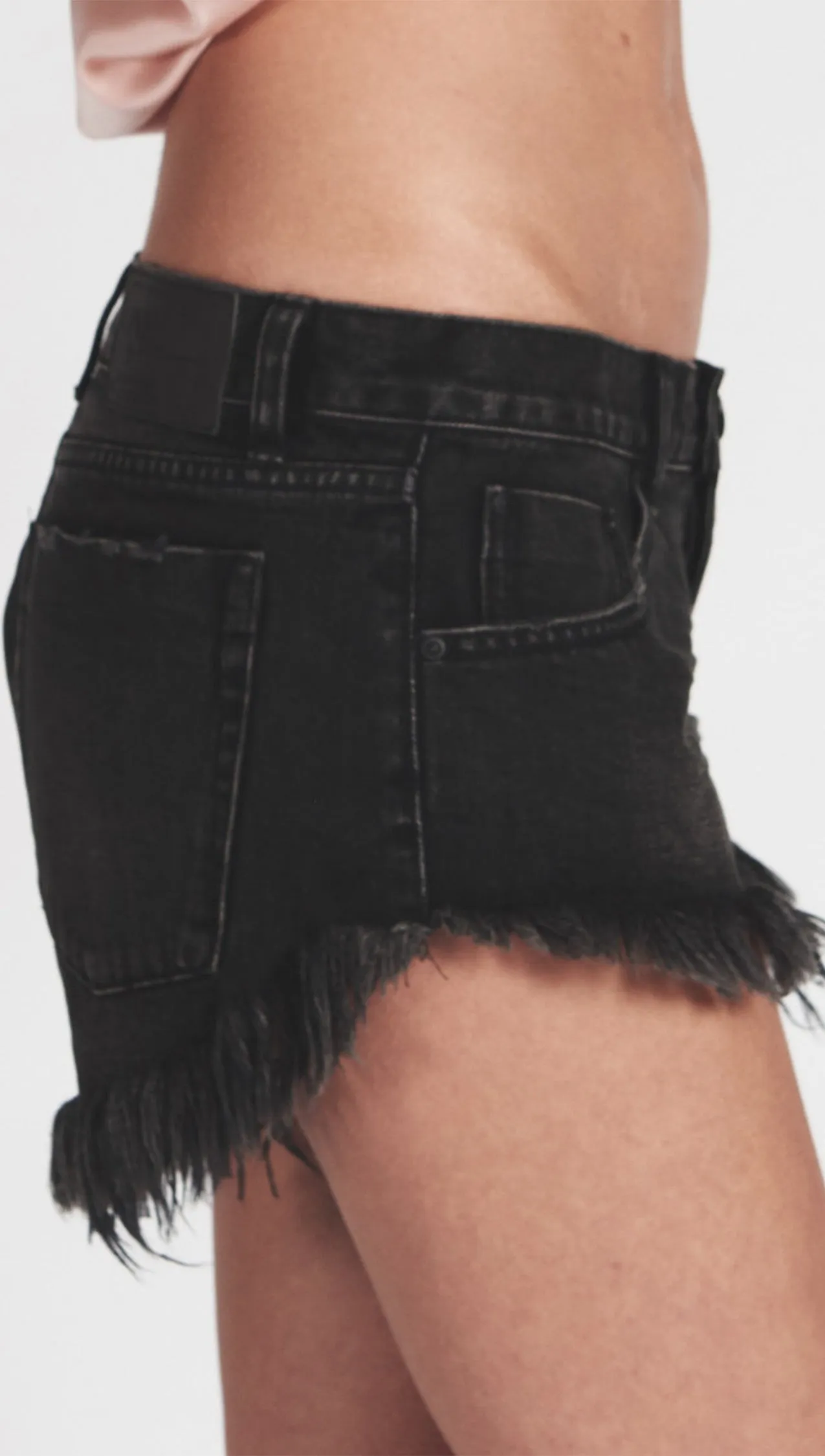 One Teaspoon Bonitas Low Waist Denim Shorts in Double Bass