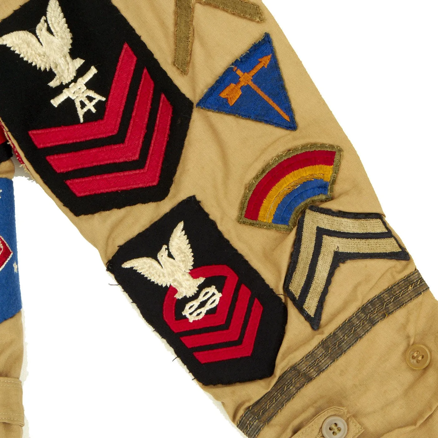 Original U.S. WWII Patched Souvenir Jacket