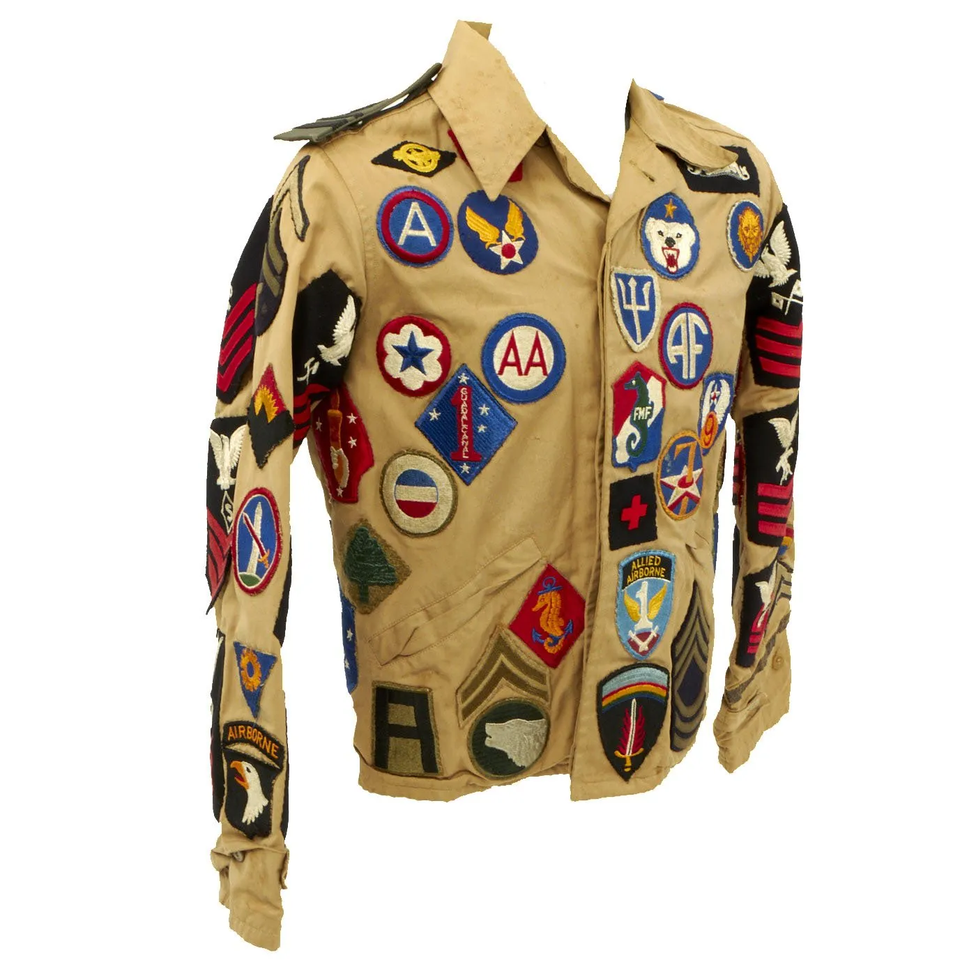 Original U.S. WWII Patched Souvenir Jacket