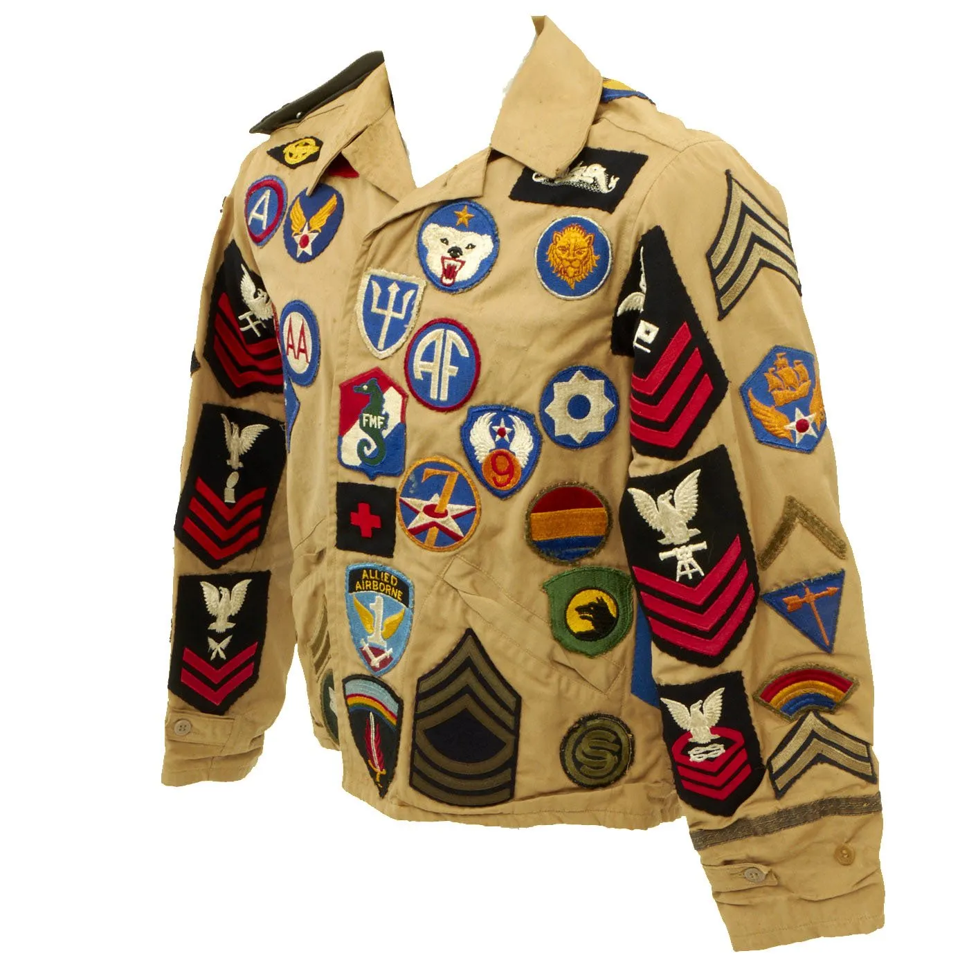 Original U.S. WWII Patched Souvenir Jacket