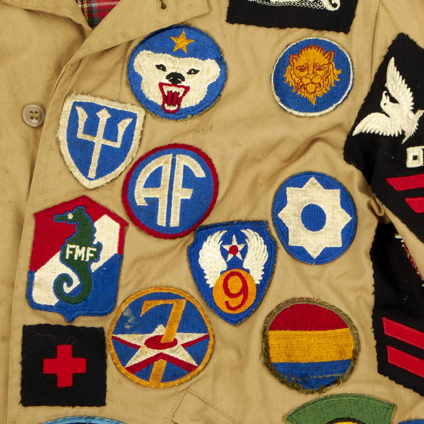 Original U.S. WWII Patched Souvenir Jacket